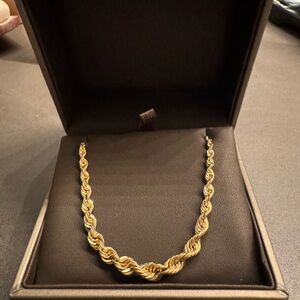 Eliza Page Graduated 14K Gold Rope Chain necklace
